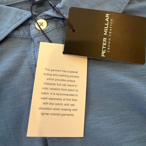 Peter Millar Crown Crafted Men's XL Star Dust Journeyman Polo MSRP $135 - Picture 6 of 7